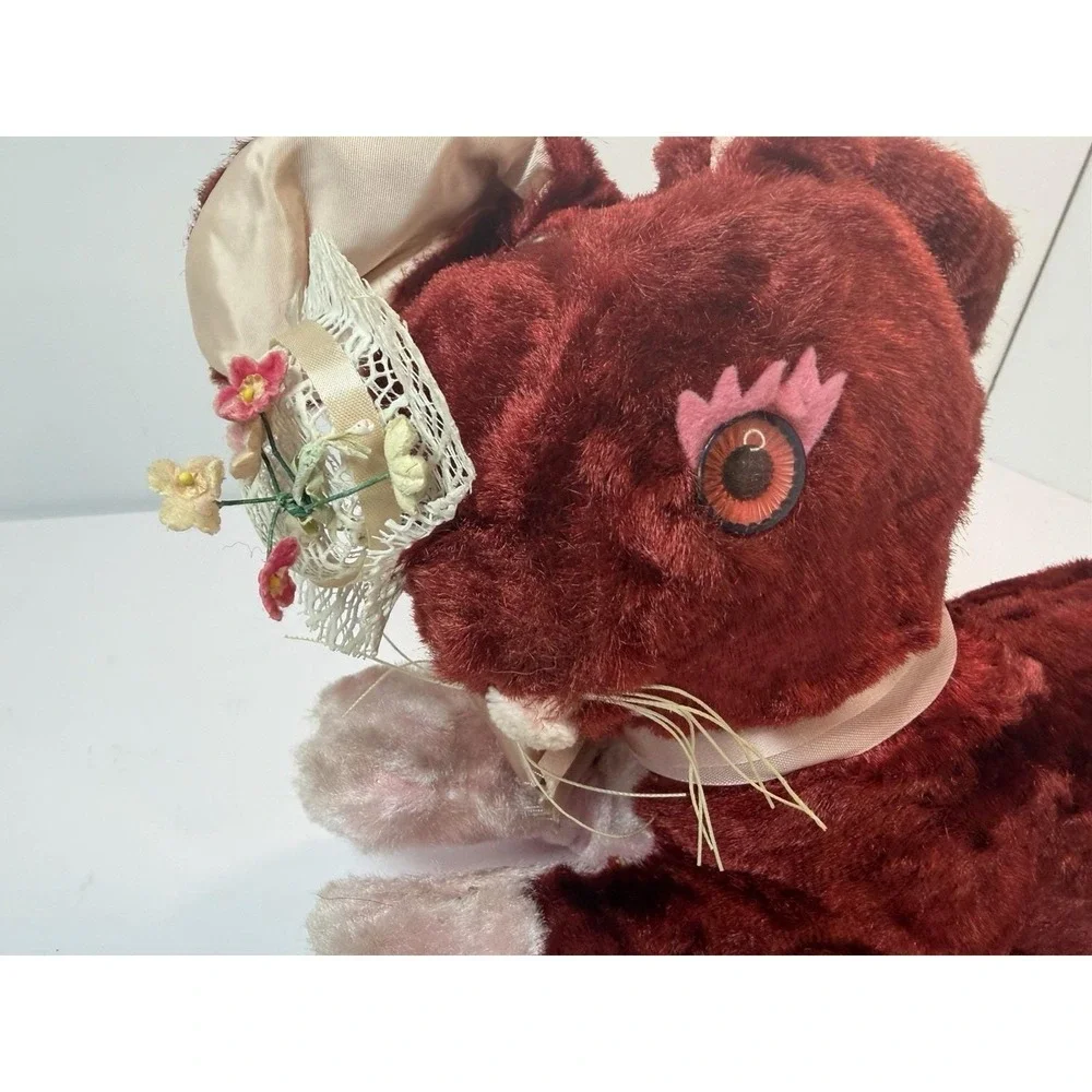 Gund‎ Creation Swedlin Sani-Foam Plush Red Pink Easter Rabbit Bunny Hat 14
